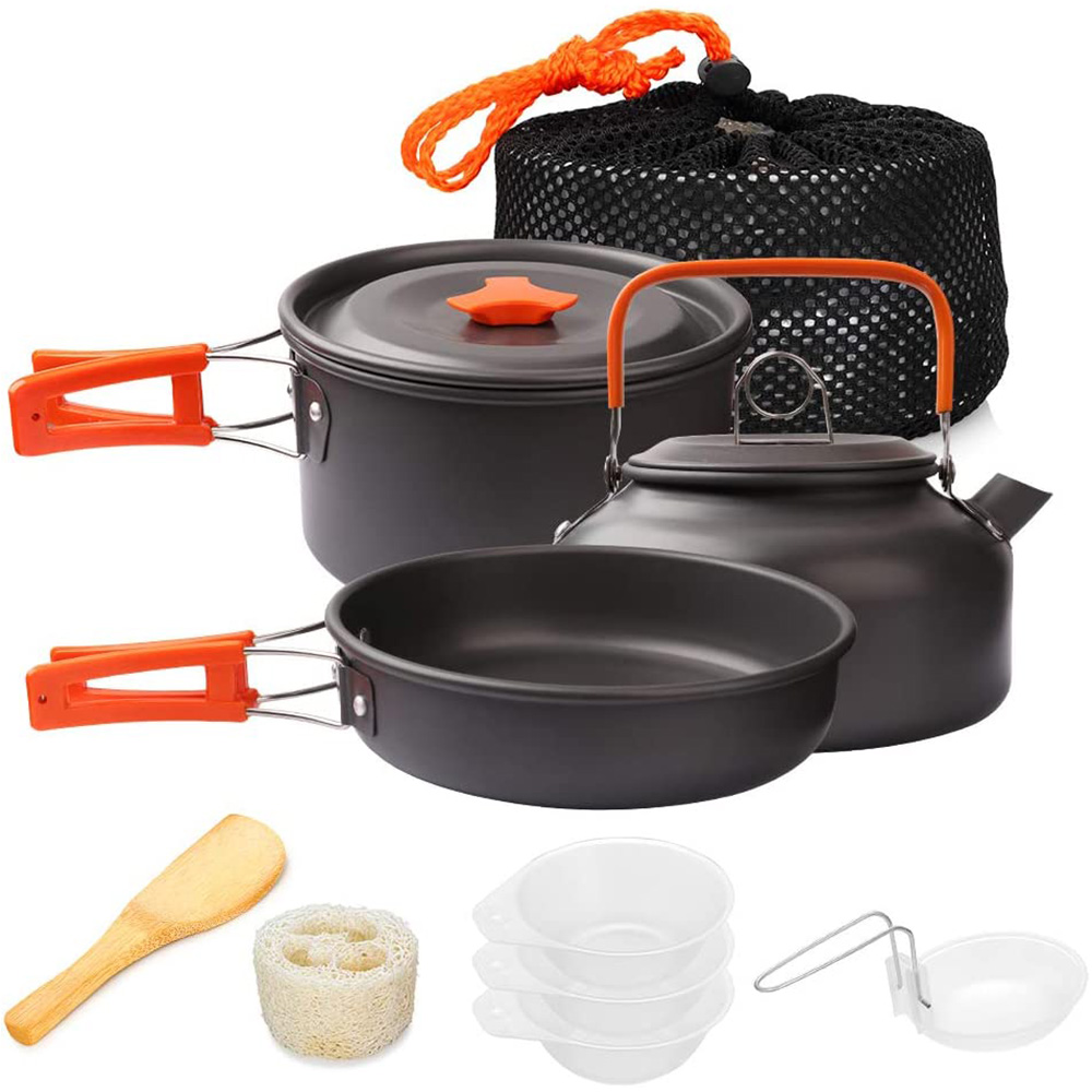 Camping Cooking Utensil Bag - 1 adet/1 takım Kamp Tencere Seti