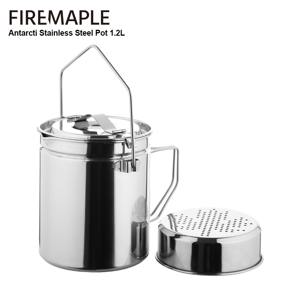Camping Cooking Kit - Yangın Akçaağaç 1.2L Paslanmaz Çelik Buharlı