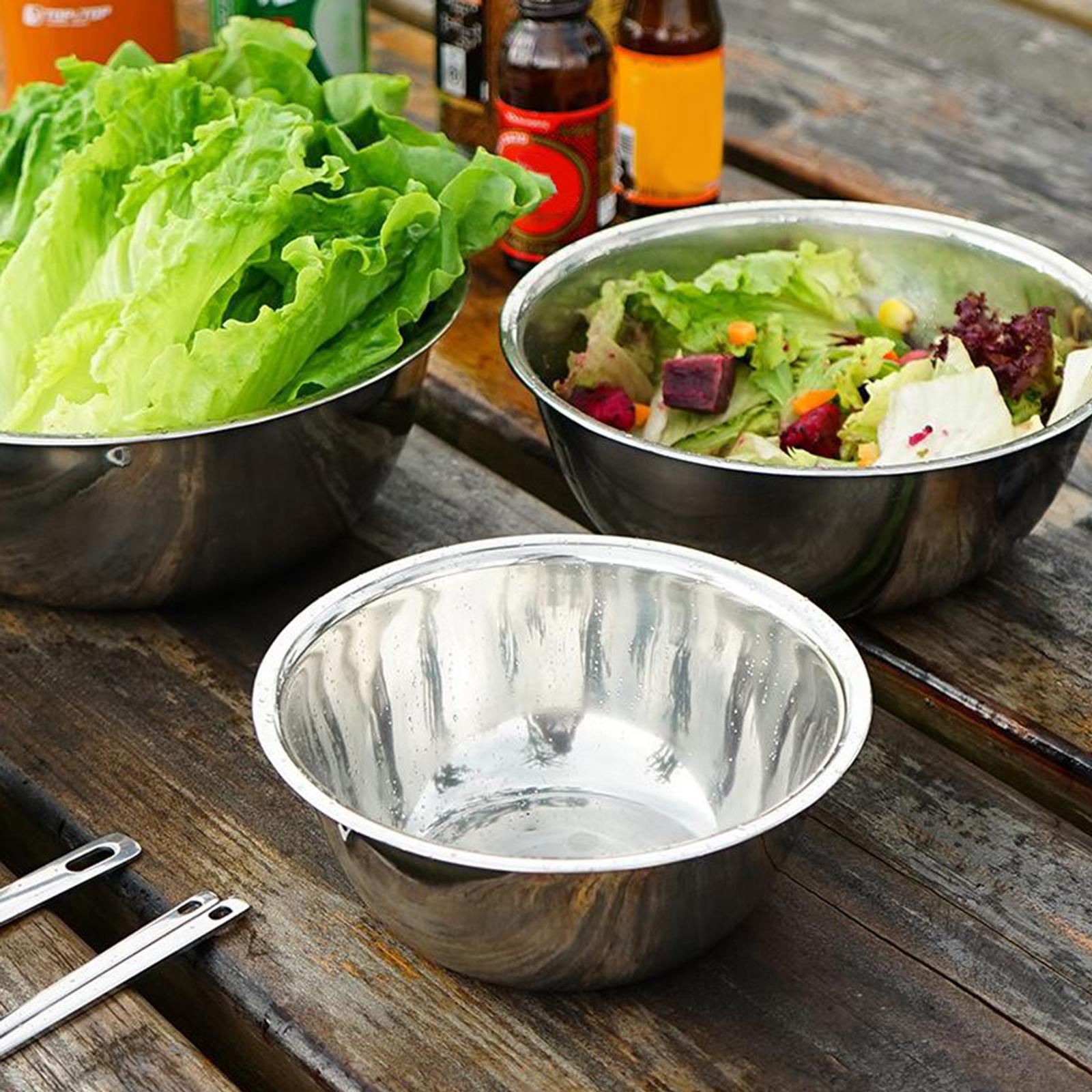 Camping Cooking Kids - 3 Parça Paslanmaz Çelik Karıştırma Kaseleri