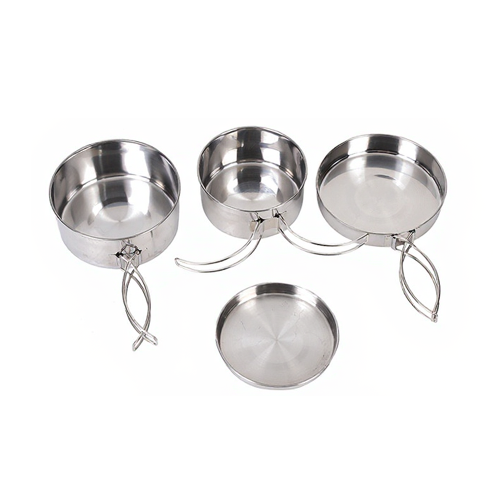 4 Parçalı Paslanmaz Çelik Açık - Nesting Camping Cooking Set incelemesi ve fiyatı