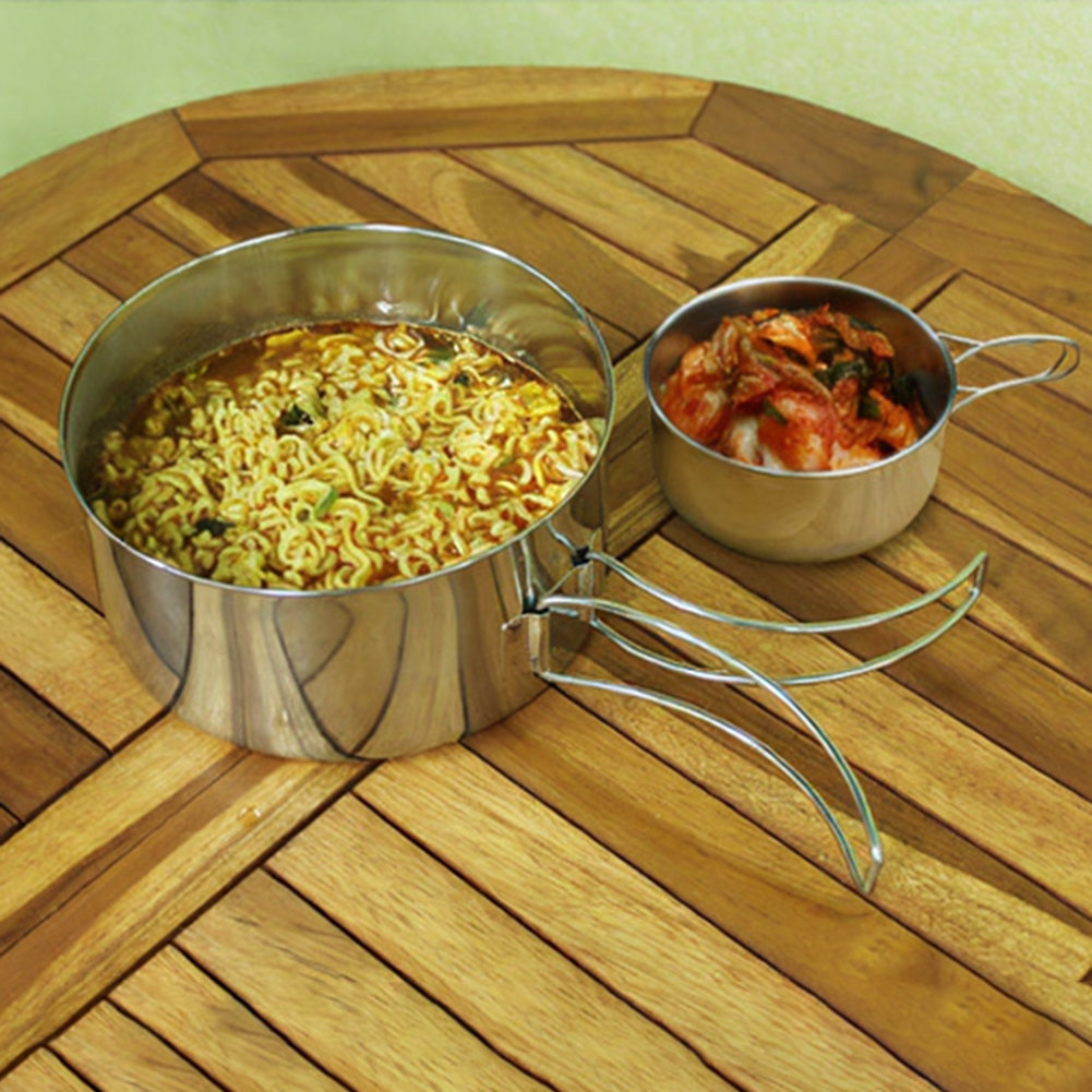 4 Parçalı Paslanmaz Çelik Açık - Nesting Camping Cooking Set incelemesi ve fiyatı