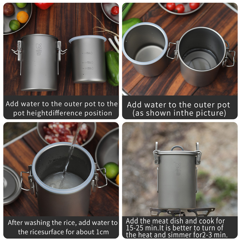 KEITH Saf Titanyum Pirinç Pişi - Camping Cooking Gear incelemesi ve fiyatı