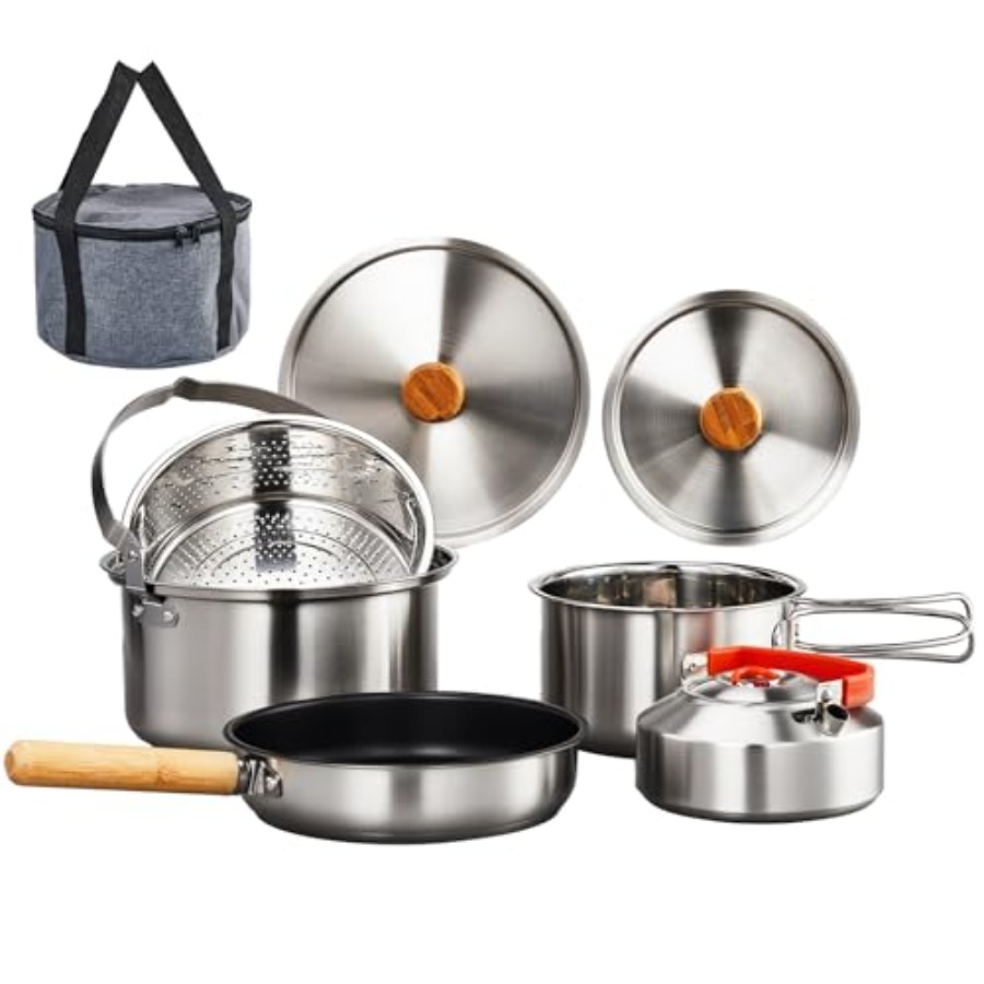 Kamp Yemek Pişirme Seti, 4-6 K - Nesting Camping Cooking Set incelemesi ve fiyatı