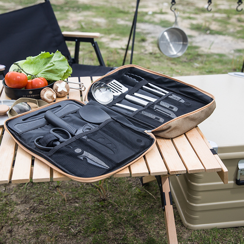 8 adet Kamp Mutfak Tencere Set - Camping Cooking Utensil Bag incelemesi ve fiyatı