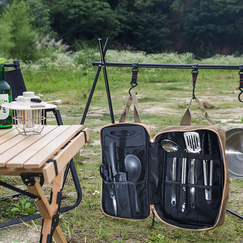 8 adet Kamp Mutfak Tencere Set - Camping Cooking Utensil Bag incelemesi ve fiyatı