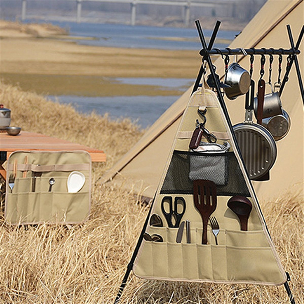 Taşınabilir Kamp Mutfak Gereçl - Camping Cooking Utensil Bag incelemesi ve fiyatı