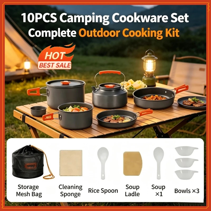 10 Parça Ultra Hafif Alüminyum - Camping Cooking Utensil Bag incelemesi ve fiyatı