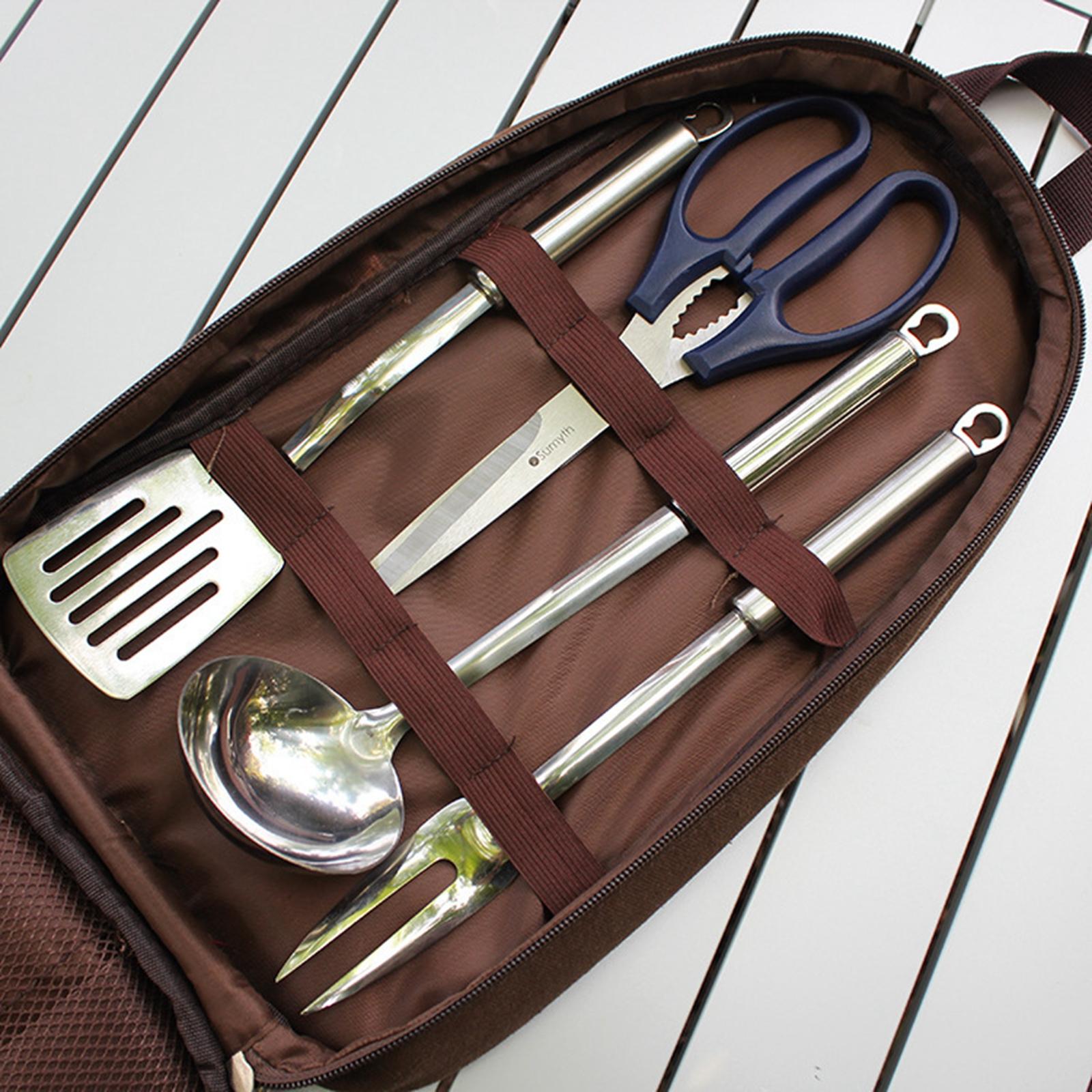 Taşıma çantası ile 7 adet kamp - Camping Cooking Utensil Bag incelemesi ve fiyatı